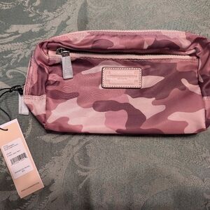 NWT Rebecca Minkoff Cosmetic Pouch, Light Pink Camo Print